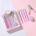 6 pcs Cosmetic Face Makeup Brush Set + Eyelash curler + powder puff
